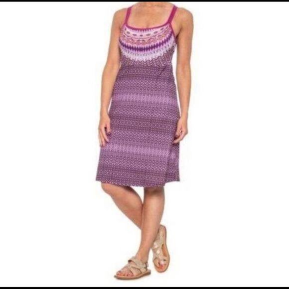 Prana Violet Sol Cora Strappy Halter Racerback Dress Purple Sundress Small - Picture 1 of 8